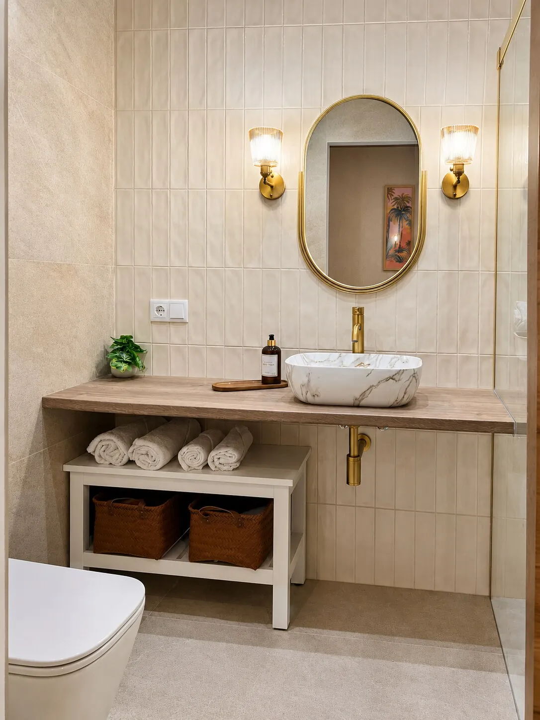 Bagno completo con doccia